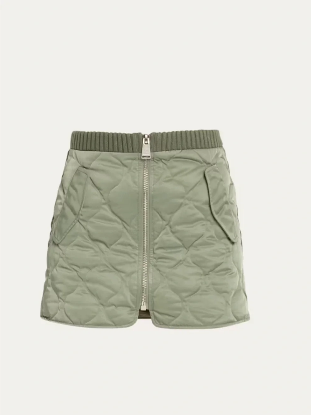 SIMKHAI Ripley Quilted Combo Knit Mini Skirt
